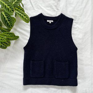 Madewell Merino Wool Sweater Vest Navy Size Medium